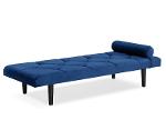 Daybed Melvin in blue with black legs, 185x75x40 cm