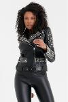 Studded Women Leather Jacket (Slim Fit)