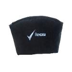 Cosmetic and makeup bag black color designed from promotional light polyester
