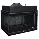 Fireplace insert UNIFLAM 850 PRESTIGE LBS combined left side glass ref. 607-843