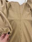 Wool dress with boning and hidden zipper