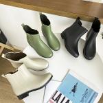 Fashion PVC Women Rain Boots Waterproof Mid Calf Boots