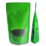 Stand-up pouch light green top barrier with oval window S