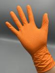 ORANGE Nitrile Gloves with Diamond Grip -5.00 Euro