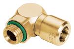 Push-in fitting, elbow connector, brass - VT2640