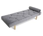 Daybed Royalty in gray with golden legs, 185x75x40 cm