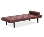 Daybed Melvin in rust pink with black legs, 185x75x40 cm