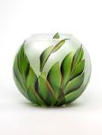 Handpainted Glass Vase for Flowers | Painted Art Glass Vase | Interior Design