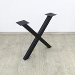 Welded steel legs for tables and desks in X shape