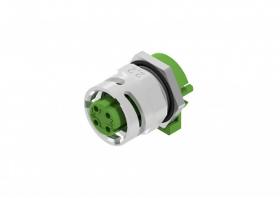 Industrial Ethernet M12x1 Sockets with bayonet quick locking