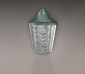 Seeded glass outdoor sconce