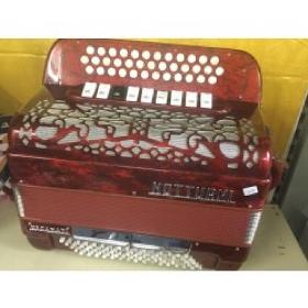 Notturini 3 Row B/C/C# accordion 37 buttons 80 bass Used