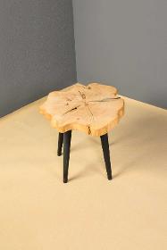 Ash wood epoxy side table