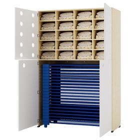 Cabinet for bedding and preschool cots - 20 sets