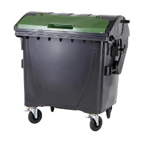 Plastic container 1100itres black and green VV