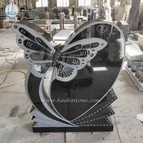 India Black Monument Butterfly Gravestone Headstone