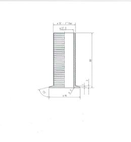 10105/4/1 - 1" Drain, diameter 32, height 80 without without conical connection