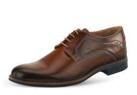 Men's formal shoes in brown with perforation