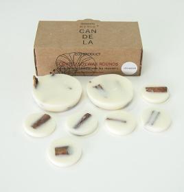 Cinnamon, Scented Soy Wax Rounds "5 SENSES"