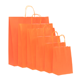 Premium Twisted Orange Paper Bag
