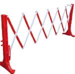 Scissor fence red/white extensible till 3,5 m