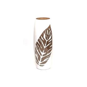 Gold leaf handmade vase | Ikebana Floor Vase | Large Handpainted Glass Vase