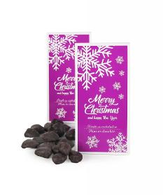 Merry Christmas chocolate-covered plums