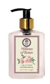 Organic Olive Oil Millions Of Roses Liquid Soap 250 ml Plastic Bottle