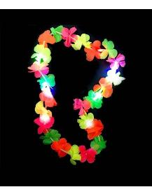Multicolour Hawaiian Luminous Necklace - UV Fluorescent Flowers