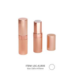 Rose gold lipstick tube