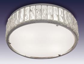 Art deco round ceiling light