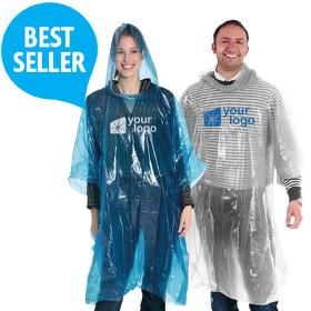 Disposable 0.02mm Rain Ponchos with your logo