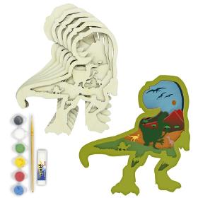 3D Wooden coloring kit T-rex
