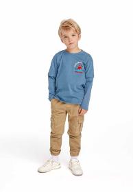 Boys Double Layer Long Sleeve T-shirt With Print (1y-3y)