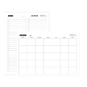 Month Planner To Do List A4 | Set of 2 pieces | Erasable Stone Paper with Pen