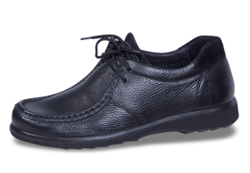Black men's loafers with shoelaces