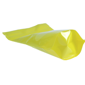 Stand-up pouch yellow top barrier with oval window S