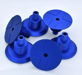 CNC turning Blue anodized aluminum part