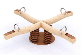 Acacia Seesaw With Four Springs