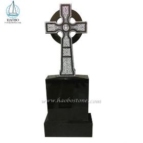 Indian Black Tombstone Large Celtic Cross Headstone Memorial Monument