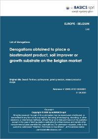 Derogations Obtained To Place A Biostimulant Product, Soil Improver 