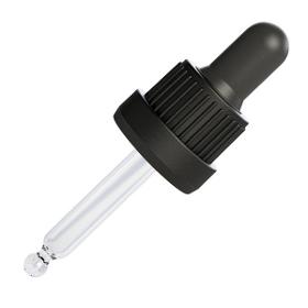 Night 15ml Assembled Dropper with Black Teat,Black PP Collar