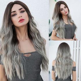Women Gradient Color Long Synthetic Wig