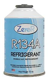 ZeroR® R134a Refrigerant for MVAC use in a 12oz Self-Sealing Container 3 Pack