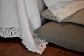 white lace bedspread