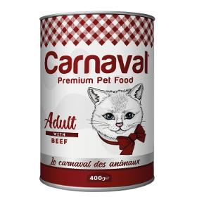 Carnaval Premium Kitten Can Food with Beef Chunk in Gravy We