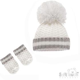 Infant's Winter Hat & Mitten Set