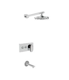 Two outlets round concealed shower set | lav029