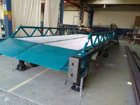 Wide Loading Ramp with electro hydraulic tilting bridge -AZ RAMP - STAR-15-XL-E