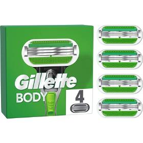 Gillette Body Razor Blades for Men 4 Replacement Blades 3 Blades Stronger Than